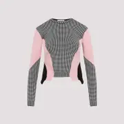 [Alexander Mcqueen] Alexander Mcqueen-Black White Pink Wool Pullover-Donna XS STAND