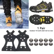 Climbing Ice Snow Shoes Spikes Cleats Overshoe Anti Slip Crampons Ice Grippers