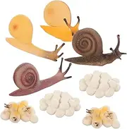ANDRESLAD Imitation Snail Models 2 Pack Snail Growth Cycle Toys Educational and Safe for Children