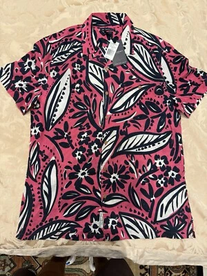 SPORTSCRAFT BARWON PUNCH SHIRT 55% LINEN 55% VISCOSE SIZE SMALL