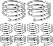 Rissunkv Napkin Ring Holders | Christmas Table Napkin Rings,10 Pack Delicate Metal Tissue Holder for Thanksgiving Easter Wedding Holiday Table Decor