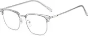 TECH-LINE-DIRECT FASHION ACCESSORIES Square Blue Light Blocking Glasses Anti Eye Strain Computer Gaming Eyewear Unisex, Grey, M
