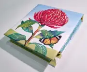 Memo Pad Block & Pen - Australiana - Coolabah Waratah - FASMEMO48