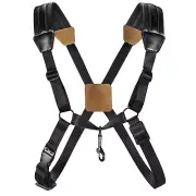POGOLAB Saxophone Strap Leather Padded for Alto/Tenor/Baritone/Soprano Saxophone