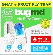 BugMD Fruit Fly Trap Indoor for Safer Home, Gnat Traps for House Indoor, Gnat Killer, Plug in Bug Catcher, Fly Trap, Insect Traps, Fruit Fly Killer