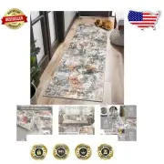Luxury Vintage Kitchen Runner Rug 2'x8' - Washable & Non-Slip for High Traffic