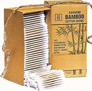 Bamboo Cotton Swabs -550 Count- Cotton Swabs for ears, Front Window for easy access,100% Eco-Friendly Cotton buds & Recyclable Packaging. Ideal for Makeup, Beauty, Arts & Crafts.