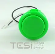Tesi DITO XL Snap In 30MM Arcade Button Guitar Kill Switch - Green