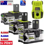 2X 18V 9.0Ah 6.0Ah For RYOBI Lithium Battery P108 ONE+ PLUS P104 P107/ Charger