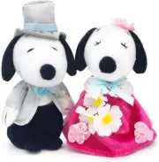Peanuts Snoopy & Belle Pair Plush Wedding Mascot Mini Color Dress Japan