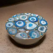 Luxury Blue Agate Stone Coffee Table – Elegant Natural Gemstone Furniture