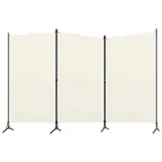 3 Panels Privacy Room Divider Partition Folding Foldable Screen Panel - Cream White