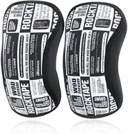 RockTape Assassins 7mm Extra-Support Knee Sleeves (2 Sleeves), Large (Fits 14.5-15.5 Inches), Manifesto