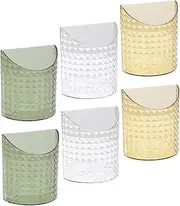 jojofuny 6Pcs Remote Control Holder Wall Mount Storage Box Transparent Colored Design for Easy Access for Organizing Phones Remotes Home Bathroom Kitchen