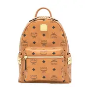 Visetos-print leather backpack One size Brown
