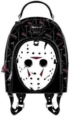 Loungefly Friday the 13th Jason Mask Womens Double Strap Shoulder Bag Purse