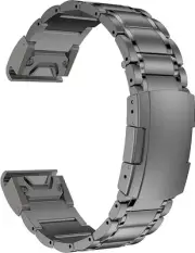 Titanium Band for Garmin,26mm Five-Piece Metal Bracelet Strap with Quick Release