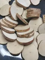 36 Pcs Crepe Myrtle Live Edge Wood Cookies 1-3/4"-2" X 1/4" Thick