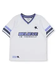 Girls Sports Jersey 10 OPTICAL WHITE (STARS)