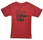 PAUL FRANK BOYS SHIRT - MUSIC BAND SZ 5 RED - TOP TEE GRAPHIC KIDS