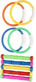 1 Set Pool Random Color Wear Resistant Diving Rings Sticks for Fun and Underwater Playthings to Enhance Swimming Skills and Enjoyment Random Color