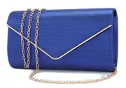 Evening Bag Clutch Purses for Women, Ladies Sparkling Party B-stripe Blue