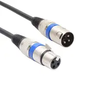 1M XLR 3-Pin Male To Female Shielded Microphone Audio Cable