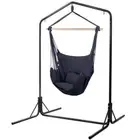 Gardeon Outdoor Hammock with Chair Stand Swing Hanging Daybed Chairs Pillow Grey