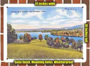 METAL SIGN - Connecticut Postcard - General View, Bantam Lake, Torrington, Conn