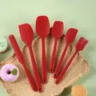 6PCS/SET Non-stick Silicone Spatula Set Food Grade Cream Scraper Pastry