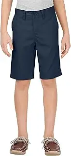 [Dickies] Khaki Big Boys' Slim Fit Stretch Flat Front Short