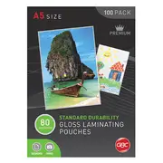 GBC Laminating Pouch 80 Micron A5 Clear Pack 100