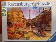 Ravensburger "Vintage Paris" 1500 Piece Jigsaw Puzzle- Eiffel Tower Traveler!!
