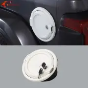 White Door Locking Fuel Filler Tank Covers Cap for 2018+ Jeep Wrangler JL W/ Key (for: Jeep)