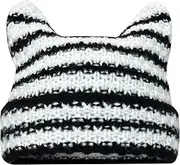 [SKUZA] Knitted Hat,Crochet Knitted Hat Skullies Beanie Hat Devil Horn Hat Cute Bunny Hat Skullcap Fisherman for Women Autumn Winter Warm Funny Hat