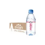 【EVIAN依雲】天然礦泉水(寶特瓶330ML/24入)X1箱(免運費)