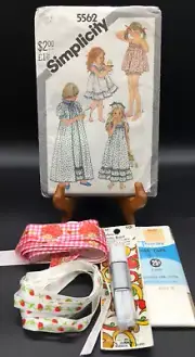 Strawberry Shortcake ribbons 1980s Simplicity pattern child’s size 5 nightgown