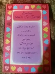 American Greetings Valentine card for someone special/ because you're so special