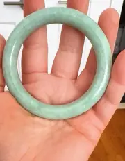 Apple Green Jade /jadeite Bangle 58/59 Mm Grade A