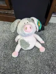 NWT Aurora People Pals Pink Pig 12" Plush Shari Lewis Stuffed Animal Toy VINTAGE