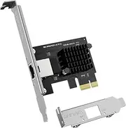 WAVLINK 2.5 Gigabit Ethernet PCIE Network Card, 10/100/1000/2500 Mbps RJ45 LAN Adapter with Low-Profile Bracket for Desktop PC, Windows 11/10/8/7, Linux, Windows Server