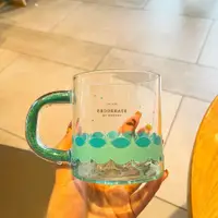 在飛比找蝦皮商城精選優惠-♦2021韓國星巴克夏季海洋系列玻璃杯藍漸變帶鑽喝水杯桌面杯