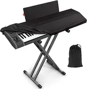 Semmiro Piano Keyboard Dust Cover for 88 Keys, with [Additional Cover] for Music Sheet Stand, Stretchy Spandex Fabric Digital/Electric Piano Cover, Storage Bag Included, Dustproof and Washable, Black