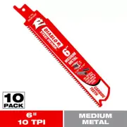 Diablo 6 in. 10 TPI Metal Cutting Steel Carbide Teeth Reciprocating Saw Blade