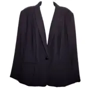 NEW! Talbots Black Blazer Suit Jacket 22W Single Breasted Classic