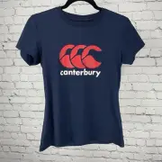 NWT CCC Canterbury Navy Cotton Blend Logo Short Sleeve T-shirt Youth Size 10