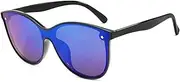 [HAOMAO] Square Gradient Polarized Sunglasses For Men And Women Square One-Piece Lens Eyewear Uv400 Sun Glasses Other Blueblack