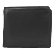 Milleni Leather Men's Flat Wallet for Men 10 x 2 x 11 cm - Black