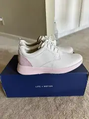 Rockport TS Tassel Women's Leather Golf shoes White Pink Size 7.5