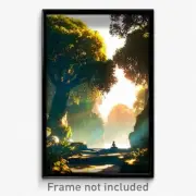 Pixel Art Poster - Natural Sanctuary (8 Bit Psychedelic Trippy Video Game Print)